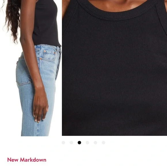 Open Edit Ribbed Crop Racerback Tank - Picture 3 of 4